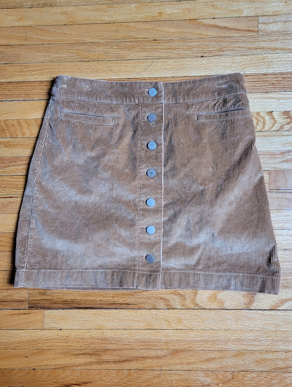 Wilfred Free Aritzia Corduroy Button Down A-Line Mini Skirt Brown Size 8